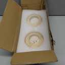 OwnMy 2PCS Travertine Tealight Candle Holders Decorative Stone Candle Holders Set, Elegant Travertine Votive Candle Stands for Dining Table Centerpieces Wedding Home Decors, 2.9" Dia x 1.5" H