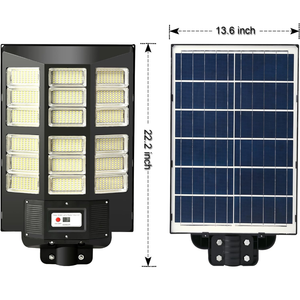Solar Street Light Outdoor, Dusk to Dawn Solar Parking Lot Light Outdoor Waterproof Radar Motion Sensor Solar Flood Light with Remote Control for Squares Garage Street Road