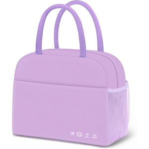 DALINDA Lunch Bag Lunch Box for Women Men Reusable Insulated Lunch Bags for Adults,Leakproof Cute Cooler Lunch Tote Bag, Large Capacity for Work Travel Picnic,Purple
