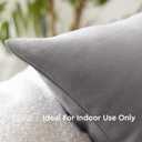 Encasa XO Throw Pillow Covers 18x18 in Set of 2 Grey | No Inserts | Cotton Pillow Covers for Living Room, Bed, Sofa, Couch | Decorative Cushion Covers with Improved Zippers