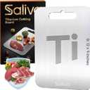 Saliva Titanium Cutting Boards for Kitchen, Cutting Board Double Sided Food Grade, Dishwasher Safe, No Blunt Knife, Chopping Boards with Handle for Meat, Fruit & Vegetable (12x9in)
