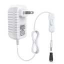 12V Power Supply, 12 Volt 2A 24W DC Power Supply with On Off Switch, White Switching LED Power Adapter, AC 110V to 12V Wall Wart Transformer Plug for LED Strip Lights with 5.5/2.1 DC Female Connector