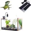 Reptile Heating Mat with Temperature Adjustment, Waterproof Reptile Heat Pad Under Tank Terrarium Heater for Amphibians, Small Animals, Seeding (14W - 11 x 11 in)
