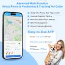 AOZOOM Electric Dog Fence, Wireless Virtual Fence Dog Collar, Smart GPS Dog Collar, GPS Pet Tracker with App-Supported, Custom Irregular Geo-Fences, Pet Locator-Blue