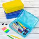 Youngever 5 Pack Plastic Pencil Box, Pencil Case Box, Translucent Pencil Boxes, School Supply Box
