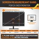 Privacy Screen Filter 24 Inch Anti Spy Monitor Filter | Anti Glare Blue Light Blocking Screen Protector | 60 Degree Viewing Angle Computer Privacy Shield | Reusable Adhesive Frame | Eye Protection