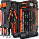 SOMELINE Solar Connector Crimping Tool Kit, 14-10 AWG Crimper for Solar Panel Cables Connectors, Toolbox Kit with 6 Pairs of Solar Connectors and Wrenches, Strippers, Crimpers and Cable Cutter