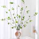 Waipfaru 6PCS Artificial Ficus Branches for Vase, Faux Greenery Stems for Vase Filler, 47in Realistic Flexible Eucalyptus Stems Fake Artificial Twig Plants Indoor Home Tables Centerpieces Office Decor