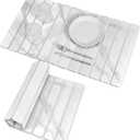 Large Stone Dish Drying Mats for Kitchen Counter, 28"(L)16"(W) Marble-Pattern, Collapsible Quick Drying Dish Mats, Ultra Absorbent Diatomaceous Earth Mats for Dishes , Match Any Countertop