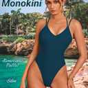 ShawGobow Sexy Swimsuit for Women,Backless Scrunch Butt High Cut Monokini,One Piece Cheeky Bathing Suit Beach Pool Party (XL)