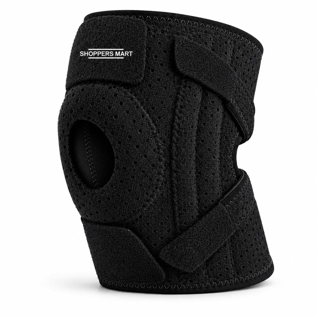Knee Brace with Open Patella & Side Stabilizers, Adjustable Compression Knee Support for Men & woman, Breathable Support for Knee Pain, Running, Gym, Arthritis Relief