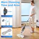 Steam Mop - All-in-one Powerful Handheld Steam Cleaner Detachable Floor Steamer with 11 Accessories, MultiPurpose Steamer for Hardwood Floors, Clothes,Windows,Tiles,Carpet, Whole Home Use(Grey