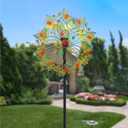 Aombzzj Butterfly Solar Garden Wind Spinners with Light, Bird Metal Yard Wind Spinners with Stake for Outdoor Lawn Decor(18.5'' W x 76.38'' H)