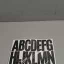 Qilery 32 Sheets 3 Inch Letter and Number Stickers Self Adhesive Vinyl Letters Alphabet Stickers Big Font Letters Number Tags for School Classroom Home Mailbox Decor (Black)