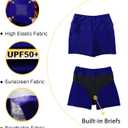 Tournesol Women's Swim Shorts High Waisted Bathing Suit Bottoms Tankini Swimsuit Boy Shorts with Pockets (XL)