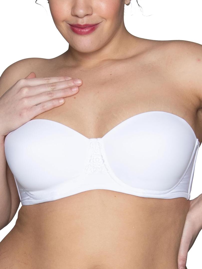 Vanity Fair Women's Beauty Back Smoothing Strapless Bra, 4-Way Stretch Fabric, Lightly Lined Cups Up to H (38D)