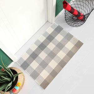 Ukeler Grey Buffalo Plaid Rugs | Buffalo Check Outdoor Rug Perfect for Farmhouse Front Door | Buffalo Check Rug Outdoor | Buffalo Plaid Outdoor Rug 26x40"