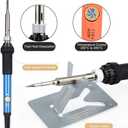 Wood Burning Kit, WoodBurning Tool Adjustable Temperature 200~450 Pyrography Kit for Adults Beginners (Bue)