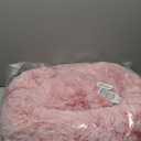 WNPETHOME Calming Dog Bed Cat Bed Donut, Faux Fur Pet Bed Self-Warming Donut Cuddler, Comfortable Round Plush Dog Beds (24 x 24 x 8 Inch, Light Pink)