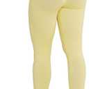 NVS Workout Leggings for Women Scrunch Seamless Impact Leggings High Waisted Tummy Control Butt Lifting Gym Yoga Pants (Small, Yellow)