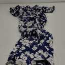 Fashion Woman Dress Blue Floral M