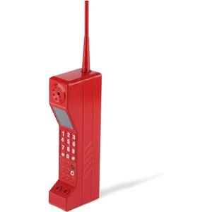 Vintage Brick Phone Prop, Old School Pagers and Beepers, 90s Fake Cellphone for Home Living Room Decoration (Red)