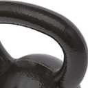 Amazon Basics Cast Iron Kettlebell for Strength Training, Wide Handle, 25 Pounds, Black