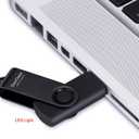 64GB USB Flash Drives, USB Stick, Thumb Drive Rotated Design, Memory Stick with LED Light for External Storage and Backup Data, Jump Drive, 3 Pack 64GB (3 Colors: Black Red Blue)
