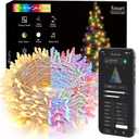 BrizLabs Smart Christmas Fairy Lights, 98ft 300 LED WiFi Christmas Fairy Lights Work with Alexa & Google Home, Rainbow Xmas Light Dimmable Xmas Decorative Lighting Music Sync for Home Holiday Party