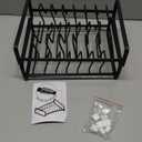 2 Pack Plate Holders Organizers 8 Slots Upright Cabinet Dish Drying Racks Metal Plate Stands (for 6In. 10In. Plates) Dish Organizers for Countertop and Cupboard(at Least 11.2in.Height) Black