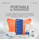 Dynarex DynaCare Daily Hygiene Kit - Travel Essentials Toiletry Bag - Includes TSA Approved Shampoo, Toothbrush Set, Body Lotion and More - Orange, 1 Case of 20 (9-Piece Kits)