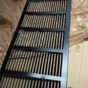 HVAC Premium 30'' x 10'' [Duct Opening] Flat Stamped Steel Return Air Grille - Sidewall and Ceiling - HVAC Vent Duct Cover - Black [Outer Dimensions: 31.75''w X 11.75''h]