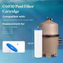 Cielvita C4030 4 oz Media Pool Filter Cartridge Replacement for Hayward SwimClear C4030, C4025, C4020, Replaces Hayward CX880XRE, Pleatco PA106, Unicel C-7488, FC-1226, FC-6430, NSF/ANSI 50, 425 sq.ft