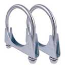 Atokrtact 2.5"Heavy Duty Exhaust U Clamps Saddle Style Muffler U-Bolt Clamp, Stainless Steel, Pack of 2 (65MM-Fit 2.5"OD Pipe)