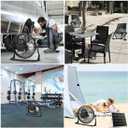 ZZE 14 Inch Battery Operated Fan Rechargeable with Solar Panel, Upgraded with High Airflow Metal Blade Camping Fan, Cordless, Quiet, USB Phone Charge, 5-75H Working Time