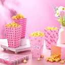 MotiMind 60 60 Hot Pink Popcorn Boxes 28oz Candy Box Favors Princess Paper Popcorn Treat Boxes Birthday Bachelorette Princess Party Supplies