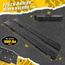 Temushom 83" Black Series Folding Truck Ramps, 1000 Lbs Capacity, 2 Pcs