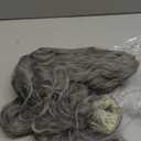 Topcosplay Men Wigs and Beard Set Long Gray Cosplay Halloween Costume Party Wizard Wig (Grey)