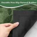 Green Leaves Outdoor Indoor Entrance Door mat, Absorbent Durable Heavy Duty Welcome Front Door Mat,Thick Natural Rubber Back,Easy Clean Entryway Mat 17x30 Inch, Low Profile