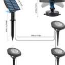 Solar Spot Lights Outdoor Waterproof IP68, 3-in-1 LED Color Changing Solar Landscape Lights, 2 Light Modes Pond Lights Landscape Path Lights for Outside Garden Yard Pond Pathway
