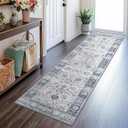 GRANNY SAYS Rug Runners for Hallways Non Slip, 2.6x8 Washable Runner Rug with Rubber Backing, Soft Low Pile Faux Wool Rug, Vintage Carpet Runners Rugs for Kitchen, Entryway, Living Room, Bathroom
