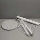 Heavy Duty Coat Rack with Natural Marble Base, Freestanding Metal Coat Stand with 8 Hooks, Modern Stable Coat Hanger Tree for Bags, Jacket, Clothes, and Hats, White Metal