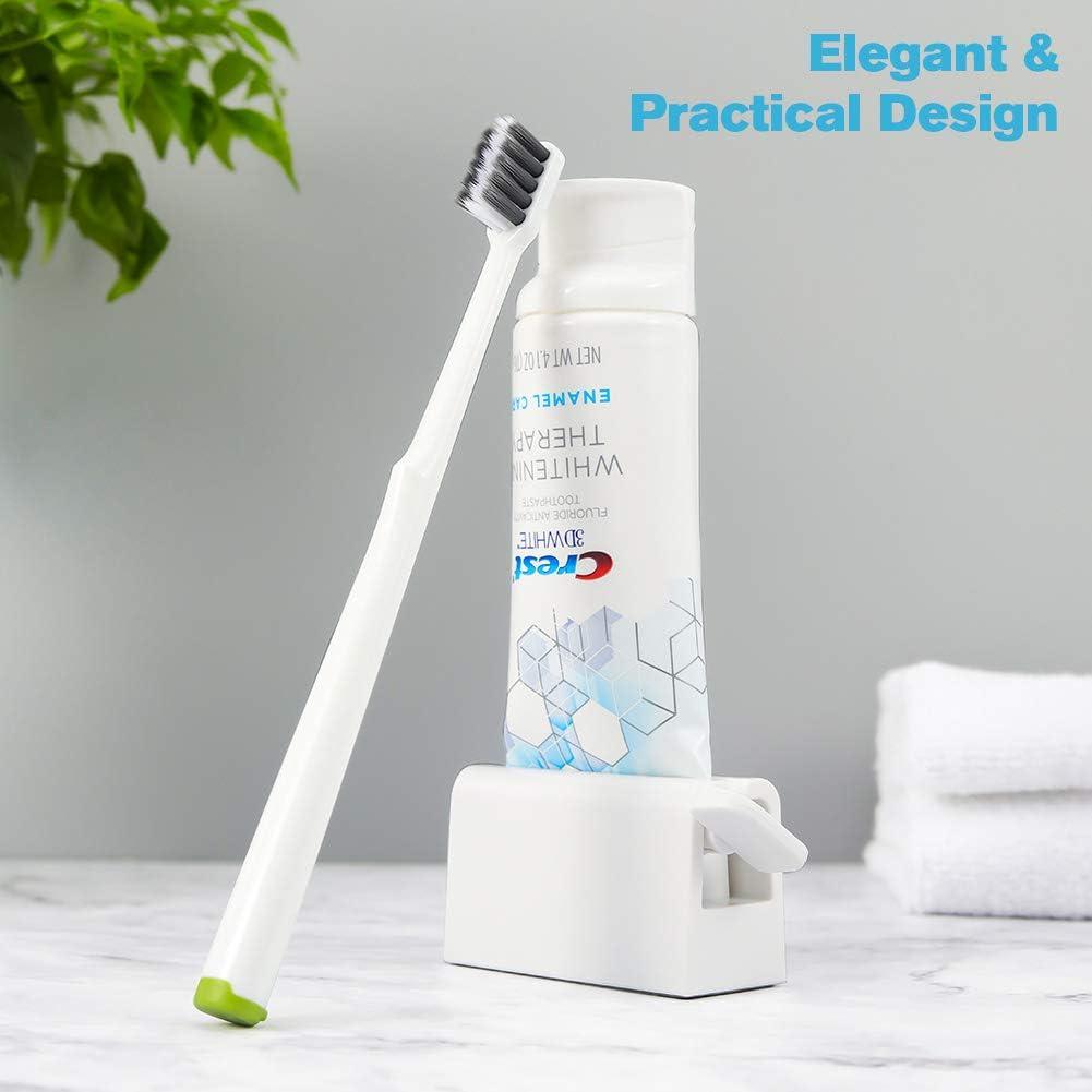 BEZOX Minimalist Toothpaste Tube Squeezers Toothpaste Roller Squeeze Tool, Eco-Friendly Toothpaste Holder Dispenser - White
