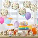 Honoson 12 Pcs Wildflower Paper Lanterns Spring Floral Wildflower Party Decorations Hanging 10 Inch Chinese Lanterns for Wedding Bridal Shower Baby Shower Tea Party Decorations