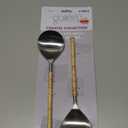 NATURAL RATTAN HANDLED SALAD SERVERS