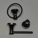 RUMOSE Toilet Paper Holder and Hand Towel Ring Oil Rubbed Bronze Wall Mount Bathroom Hardware Accessories 2 PCS Set Flexible Pivoting Toilet Tissue Roll Holder and Towel Hanger, Stainless Steel