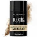 Toppik Hair Building Fibers, Medium Blonde, 12g Fill In Fine or Thinning Hair, Instantly Thicker, Fuller Looking, 9 Shades for Men & Women, Keratin Protein Formula