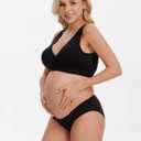 Angelhood 6 Pack Womens Cotton Maternity Underwear,Healthy Maternity Pregnancy Panties Postpartum Mother Under Bump Underwear, S
