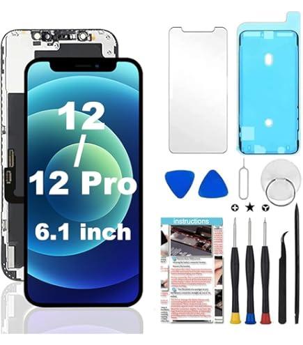 for iPhone 12/12 Pro Screen Replacement Kit 6.1 inch, 3D Touch LCD Screen Display Digitizer Frame Assembly