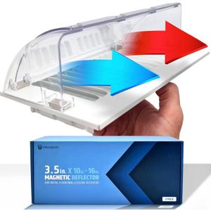 Powerful Magnetic Vent Air & Heat Deflector (2 Pack) for Ceiling, Floor and Wall - Will Never Fall Off - Adjustable from 9.2 to 16 - Super Strong Neodymium Magnets (Upgraded Design) | Patent Pending